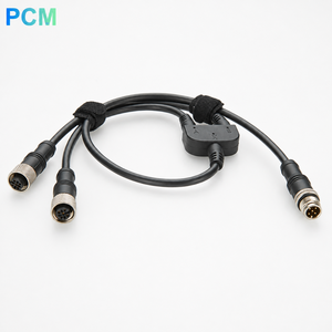 M12 5 针传感器执行器 Y 型分路器电缆 1 公头转 2 母头，适用于工业自动化 PLC 机器人传感器机械设备 - Product Image 5