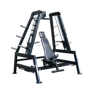 商用健身器材/室内运动健身机/带肩部压力机的倾斜胸部压力机组合史密斯机