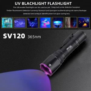15W 365nm UV LED de alta potencia Blacklight linterna LCD USB recargable UV pegamento curado gato perro mascota mancha Tinea marcador lámpara antorcha - Product Image 3