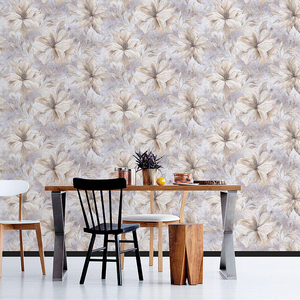<strong>Purple</strong> Flower <strong>Wallpaper</strong>, Gold Line <strong>Marble</strong> <strong>Wallpaper</strong>, Bedroom Princess <strong>Wallpaper</strong> TV Background Wall Latest Design - Product Image 6