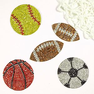 New <b>Iron</b> on Shiny Colorful Rhinestone Baseball Patch for Clothes Bag Decoration - Product Image 1
