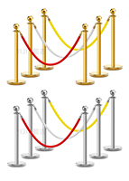 Barrières de contrôle de foule YiJi en acier inoxydable doré avec boule décorative pour tapis rouge, idéales pour événements, salons automobiles et événements VIP