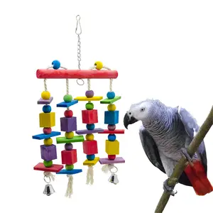 Птица Попугай зеркало кусание колокольчик игрушки зеркало Мара попугай подвесные жевательные игрушки товары для домашних животных