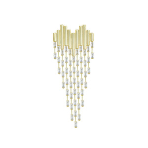 MUYU Heart Shape Tassel Brooch Zinc Alloy Women's Party Lapel Pin Fashion Accessory - Product Image 5