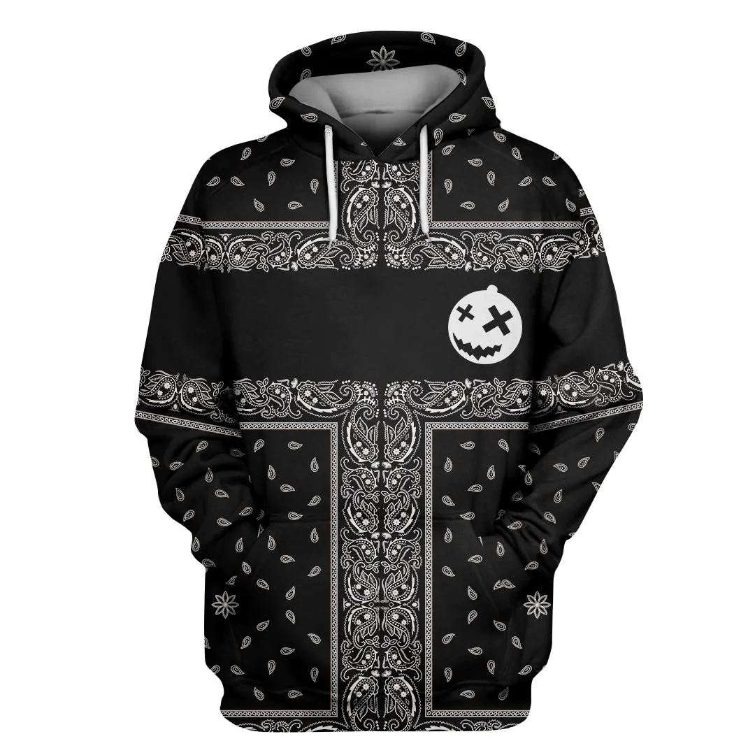 Fabrika moda kesim ve dikmek hoodie özel logo 3d tüm üzerinde baskı desenleri spor polyester anime hoodie