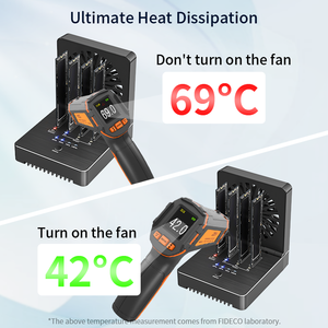 Fideco yeni alüminyum 4 bay usb 4 40Gbps büyük fan nvme ssd yerleştirme <span class=keywords><strong>m</strong></span>.<span class=keywords><strong>2</strong></span> nvme klon teksir - Product Image 6