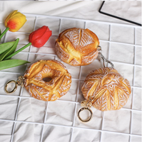 Porte-clés Kawaii en PVC, imitation pain européen, jouet alimentaire réaliste, amusant et mignon, accessoire de sac souple, cadeau, fabriqué au Zhejiang, Chine