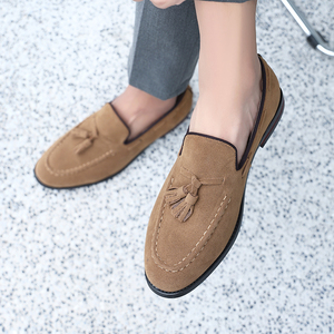 รองเท้าโลฟเฟอร์ผู้ชายทำมือ รองเท้าขับรถแบบ Gommino รองเท้าโมคาซิน รองเท้าเพนนีโลฟเฟอร์แบบสวม รองเท้าส้นเตี้ยแบบสวม รองเท้าลำลองแบบสวม - Product Image 3