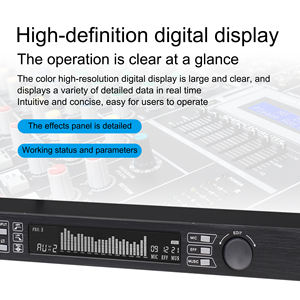 <span class=keywords><strong>P911</strong></span> Profesional Metal Audio Activo Crossover Estéreo Bluetooth 20Hz-20KHz Pantalla retroiluminada Montaje en mesa Equipo de sonido remoto - Product Image 4