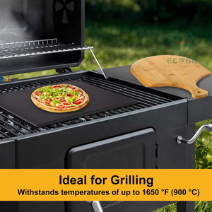 Juego de <span class=keywords><strong>Piedra</strong></span> <span class=keywords><strong>para</strong></span> Pizza de Cerámica Negra con Pala <span class=keywords><strong>para</strong></span> Pizza de Bambú y Cortador de Pizza, Piedras <span class=keywords><strong>para</strong></span> Hornear <span class=keywords><strong>para</strong></span> <span class=keywords><strong>Horno</strong></span>, Parrilla y Barbacoa - Product Image 5