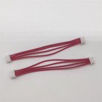 JST MOLEX 2.54mm Pitch 22AWG 10PIN 12pin jalur kabel merah 20cm konektor kawat Terminal ganda