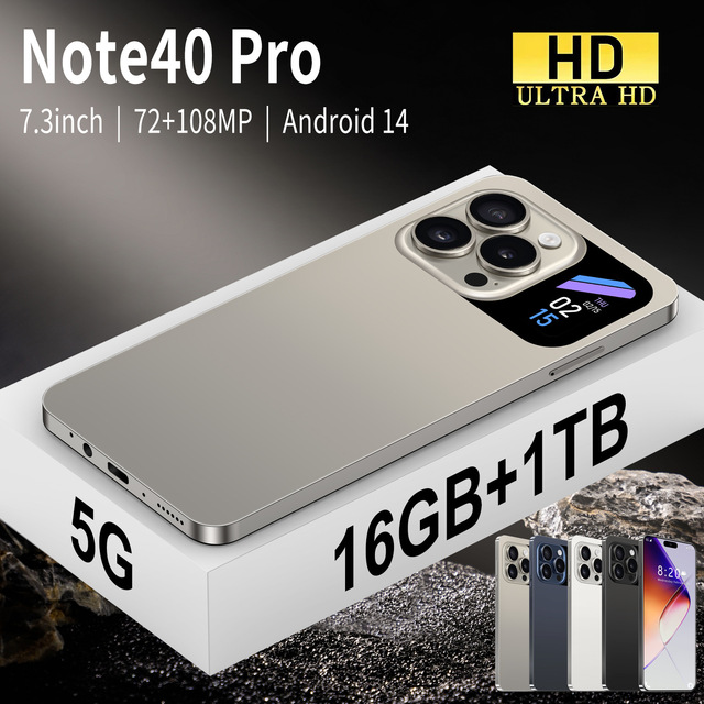 Note40 Pro Smartphone HD Screen 16GB with Large Battery Android Operation System Mobile Phone Android Operation System