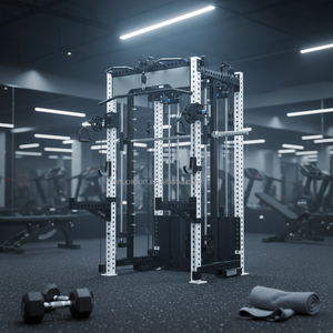 . Macchina Multifunzione Commerciale Smith Bar Power Rack con Crossover a Cavi per Home Gym, Attrezzatura per Allenamento Completo del Corpo, 70 kg ciascuno - Product Image 3