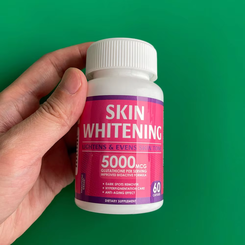 OEM Skin Whitening Beauty & Health Care Supplement 60 Capsules 5000mcg L- Glutathione for Women Adults