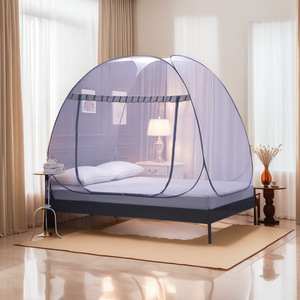 Tente d'été monobloc à fermeture éclair détachable, sans installation, <span class=keywords><strong>moustiquaire</strong></span> pour <span class=keywords><strong>lit</strong></span> d'extérieur avec fonction pliée. - Product Image 5