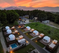 Dômes de glamping personnalisables pour hôtels et sites touristiques extérieurs, idéaux pour l'observation des étoiles, en tissu PVC 850g, taille 3m+