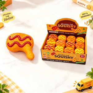 Jouet anti-stress Squishy en forme de gâteau au chocolat, grande pièce, à rebond lent, simulation de dessert, petit cadeau de vacances - Product Image 1