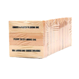 Ensemble de 60 blocs de bois empilables et 4 verres à liqueur pour bar et jeu de <span class=keywords><strong>nuit</strong></span> amusant fait de dominos Tour ivre FSC Factory - Product Image 6