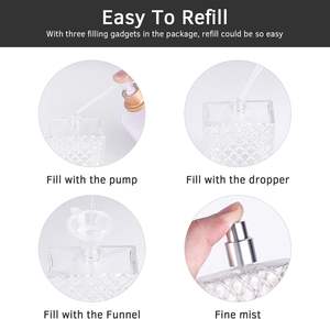 Atomizador <span class=keywords><strong>de</strong></span> Perfume Recargable, 50 ml, Vidrio Esmerilado, Tapa Mate, Atomizador <span class=keywords><strong>de</strong></span> Niebla Cosmética <span class=keywords><strong>de</strong></span> Alta Calidad para Rellenar Perfume - Product Image 2