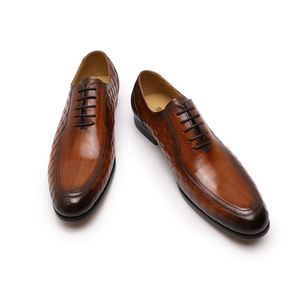 Chaussures de travail formelles en cuir véritable Oxford décontractées d'hiver pour hommes, style italien - Product Image 3