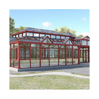 Design moderne personnalisé serre étanche en aluminium véranda hôtel maisons extérieures en verre véranda