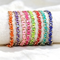 Bracelet en perles Miyuki Tila fait main, double trou, perles plates, bijoux délicats, cadeau pour femmes, vente en gros