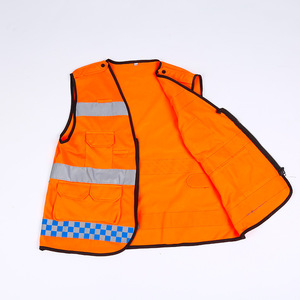 構造制服ワーク反射服視認性反射安全ベストジャケットセキュリティベストロゴ付き - Product Image 3