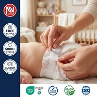 Bande auto-agrippante moulée en nylon souple, fine et élastique, écologique, pour couches de bébé et vêtements pour nourrissons