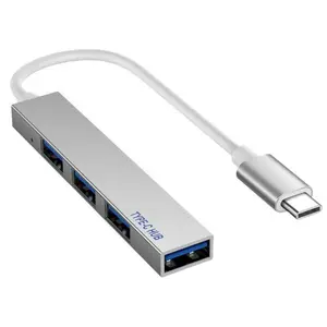 עגינה תחנת macbook pro windows Suppliers-Type C HUB 4 Port USB-C to USB 2.0 Splitter Converter OTG Adapter Cable for Macbook Pro iMac PC Laptop Notebook Accessories