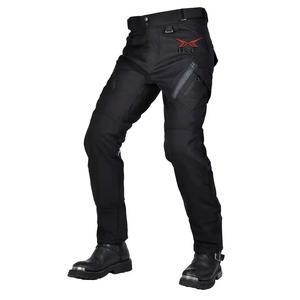 HIKE IMPEX Motorcycle Leather Riding Pants with CE Removable Knee & Hip <b>Protectors</b> | Waterproof Biker Trousers | Hike Impex - Product Image 1
