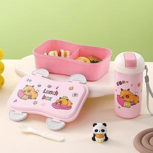 Lonchera de Dibujos Animados, Contenedor de Alimentos para Niños, Cajas y Recipientes de Almacenamiento, Lonchera <span class=keywords><strong>con</strong></span> Forma de Auto, Juego de Vasos - Product Image 5