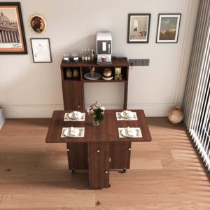 <span class=keywords><strong>Table</strong></span> à manger pliante murale moderne pour 4 tables extensibles de cuisine à feuilles tombantes meubles de maison prise de rangement pliable - Product Image 1