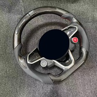 Volant en fibre de carbone avec LED compatible avec VW MK8 Touareg Variant GTD MK7 MK6 CC Jetta Golf GTI GTE R Polo Tiguan Passat Scirocco