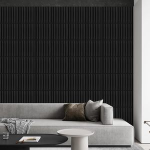 Panneaux muraux en PVC texturés 3D à motif floral, design moderne, pour salon, chambre, hôtel, bureau, 118x118, ruban adhésif double face - Product Image 6