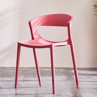Ensemble de table à manger en plastique empilable EaseNeat, économique, avec 6 chaises, idéal pour la famille, la cuisine, le café, le centre commercial, le bar, confort moderne
