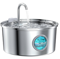 3,2L Automatischer Edelstahl-Katzenwasserbrunnen Ultra-Leiser Haustier-Trinkspender mit Sichtfenster Dreifache Filtration