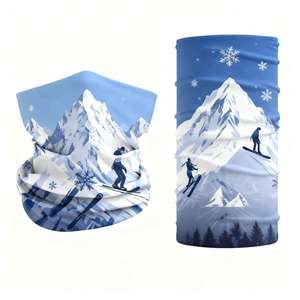 Bufanda con estampado de sublimación y logotipo personalizado, para el cuello polaina, pañuelo de tubo multifuncional sin costuras para exteriores - Product Image 1