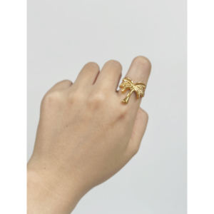 Anello Regolabile YFB R444 con Finitura Texturizzata, Anello Estivo in Acciaio Inossidabile alla Moda per Uomo e Donna - Product Image 2