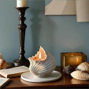 Bán Buôn Vỏ Gốm Hình Dạng Nến Container Tàu Sang Trọng Sáng Tạo Nến <span class=keywords><strong>Jar</strong></span> Cho Sáp Thơm Trang Trí Nội Thất - Product Image 2