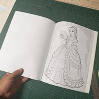 Carnet de coloriage numérique personnalisé sur le thème de la princesse, imprimé sur mesure par Shanghua Print, livre d'activités pour enfants, ligne noire