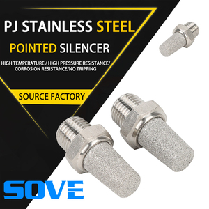 GST Silent Stainless Steel Exhaust Joint Quick Exhaust Silencer Pneumatic <strong>Muffler</strong> With Solenoid Valve Pneumatic Parts - Product Image 6