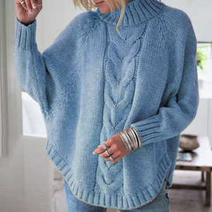 Factory <span class=keywords><strong>Outlet</strong></span> Jersey largo de punto coreano para <span class=keywords><strong>mujer</strong></span> Poliéster/Algodón Europeo Americano Transfronterizo Otoño Invierno Nueva colección - Product Image 2