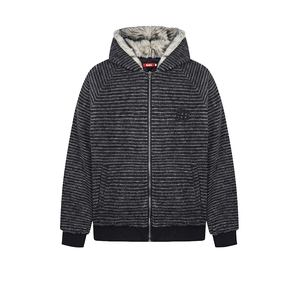 Chaqueta Bomber Larga de Invierno para Hombre y Mujer, Estilo Retro Americano, con Forro Polar, Bordado de Letras, Acolchada, Cálida, de Acrílico, para Usar en la Calle - Product Image 1