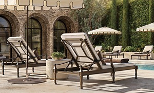 Custom Cast Aluminum Outdoor Chaise Lounge, Adjustable Reclining Pool Lounge Chair with Waterproof <b>Cushion</b> for Patio Garden - Product Image 6