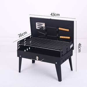 2026 Hot Selling Best Quality Portable Outdoor BBQ Charcoal <strong>Grills</strong> With BBQ Tools Convenient Barbecue <strong>Grill</strong> Oven Set With <strong>Lock</strong> - Product Image 2
