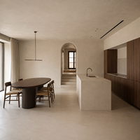 Revêtement décoratif en microciment pour murs et sols intérieurs, peinture pour béton sans joint, imperméable, finition lisse, chambre, cuisine, salle de bain