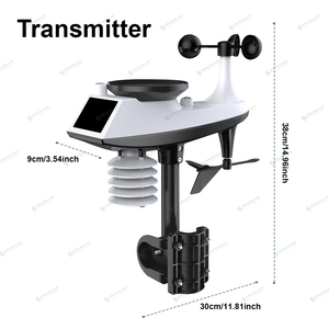 Station météo intelligente pour maison connectée WIFI, appareil multifonctionnel de prévision météo avec alertes vent et pluie, contrôle par application, réveil WX3390001 T - Product Image 6