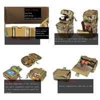 Ceinture tactique de chasse, sacoche de sécurité pour gadgets, sac banane avec pochettes, équipement de transport multifonctionnel