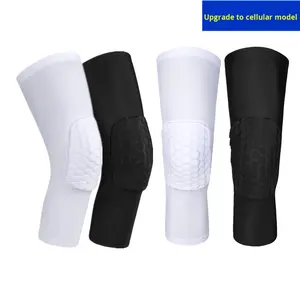 Genouillère de sport professionnelle antidérapante et respirante pour football et basketball, avec support en nid d'abeille pour la jambe, vente en gros - Product Image 4