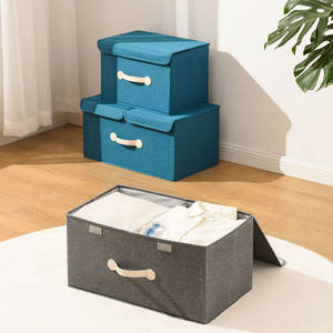 Wholesale Rectangle-Shaped Large-Capacity Foldable <strong>Storage</strong> <strong>Box</strong> Organizer Wear-Resistant Durable with Handle - Product Image 3
